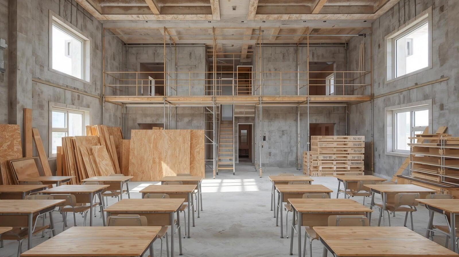 Kuwait’s Education Expansion: Plywood in Classrooms